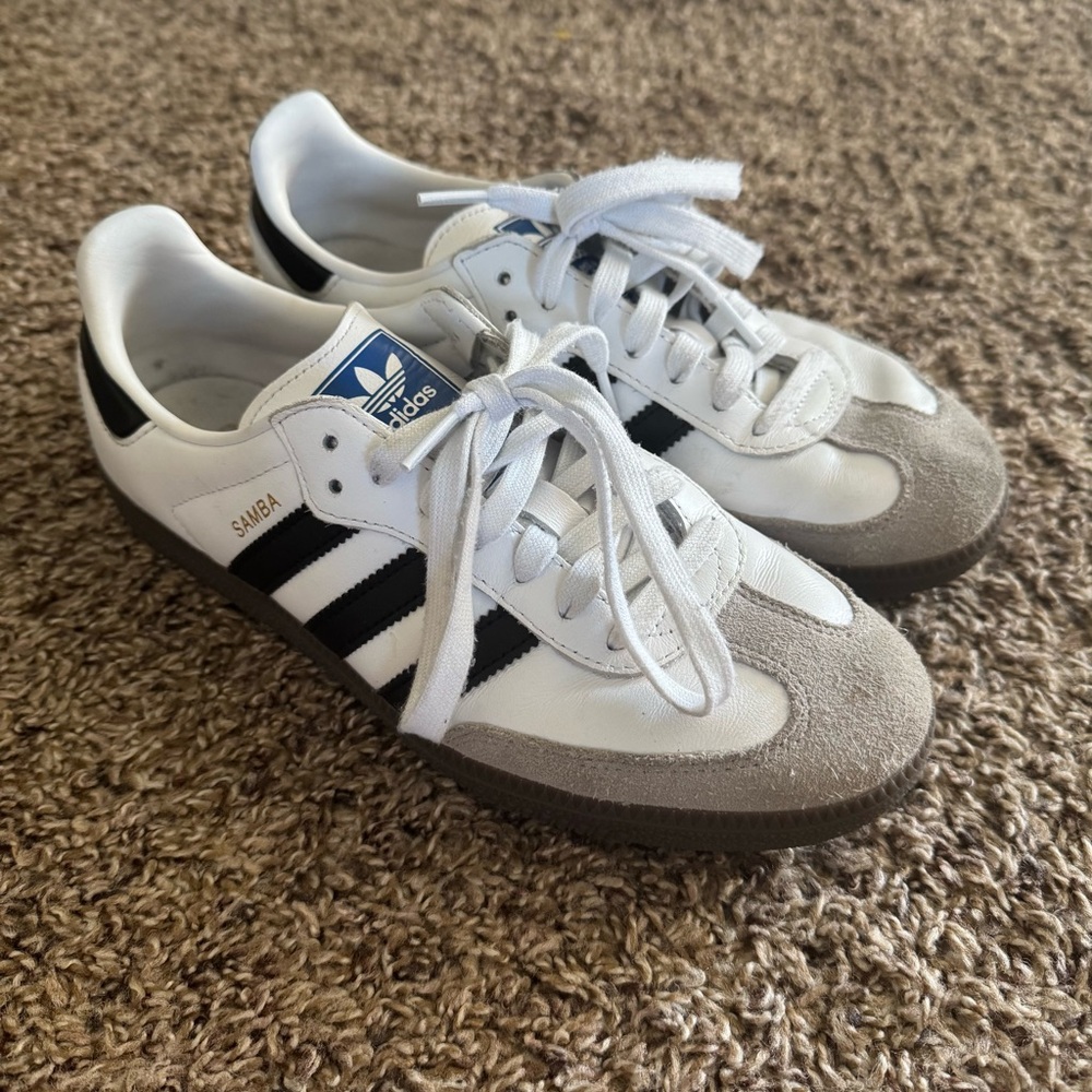 Adidas Samba White and Black Sneakers